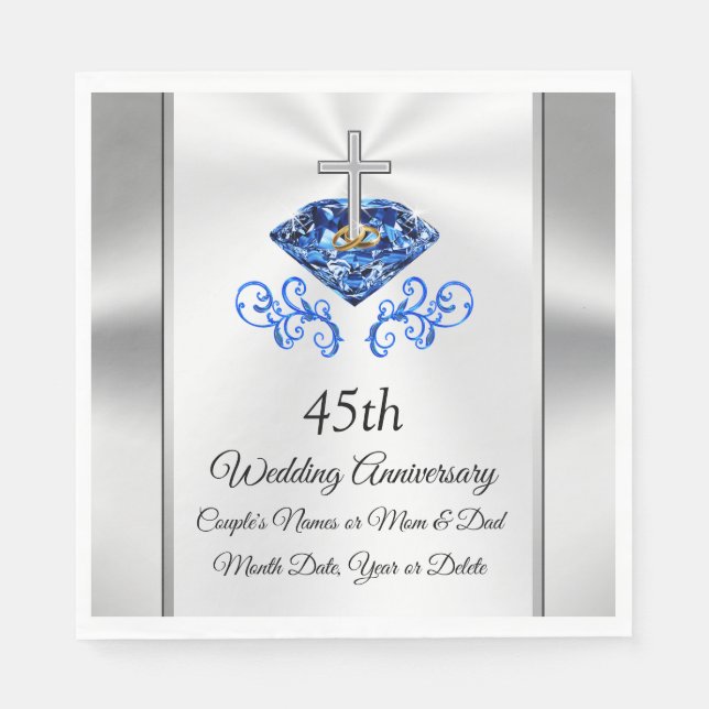 Christian Personalized 45th Anniversary ideas Napkin (Front)