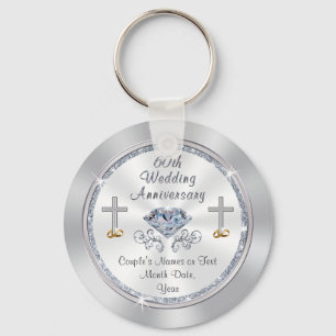 Christian Personalized 60th Anniversary Favours Keychain