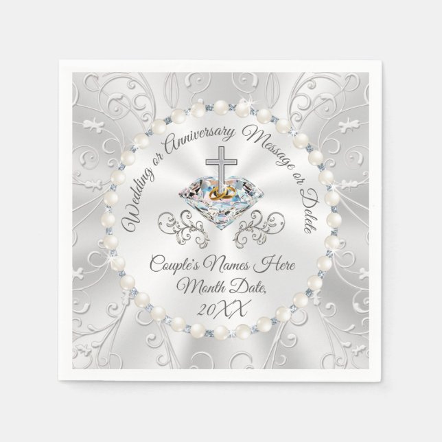 Christian Personalized Cocktail Napkins Wedding (Front)