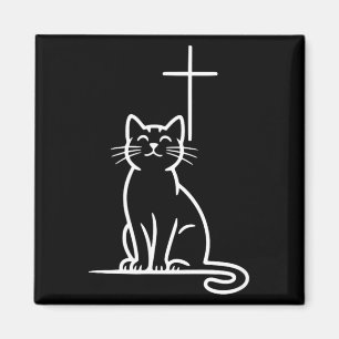 Christian Pet Cats Love Jesus Be Happy Magnet