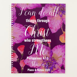 Christian Philippians 4:13 2022 Personalized Planner