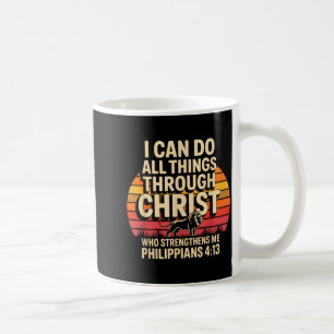 Christian Philippians 4_13 Religious Lion Strength Coffee Mug