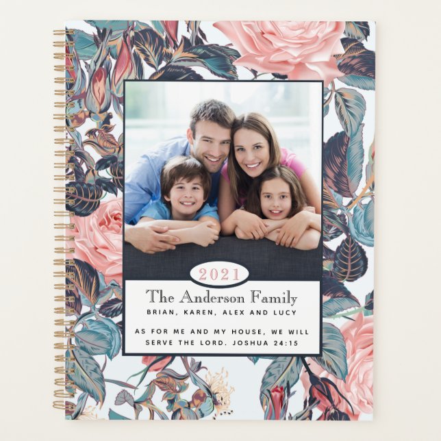 Christian Photo Floral Bible 2022 Photo Planner (Front)