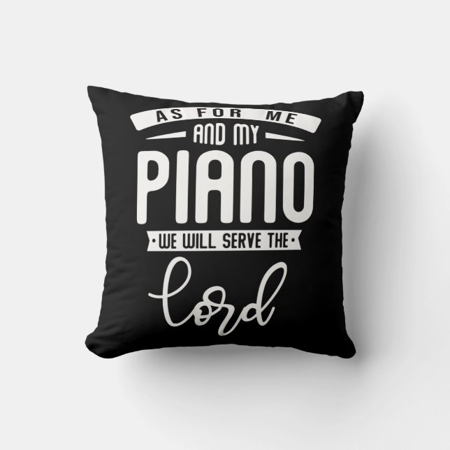 Christian Pianist Religious Music Lord Piano Playe Throw Pillow (Front)