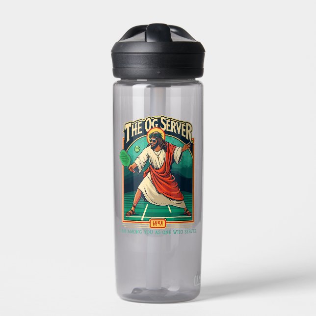 Christian Pickleball Jesus Water Bottle (Front)