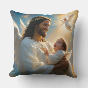 Christian Pillow Jesus and child