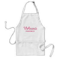 Christian Pink Virtuous Woman Proverb 31  Apron