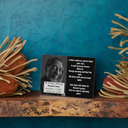 Christian Poem Dad Photo Memorial Funeral  Plaque