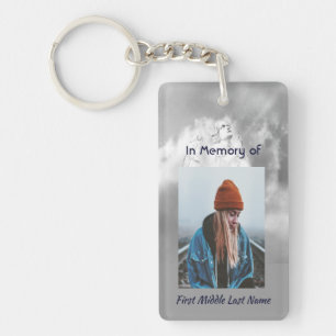 Christian Poem Memorial Keepsake Angel Sky Clouds  Keychain