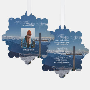 Christian Poem Memorial Keepsake Cross Crucifix  Ornament Card