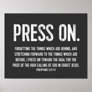 Christian Poster Bible, Philippiens 3:13-14