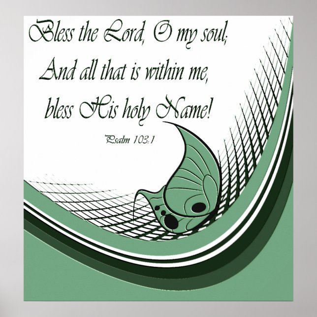 Christian Poster with Bible Verse - Psalms (Front)