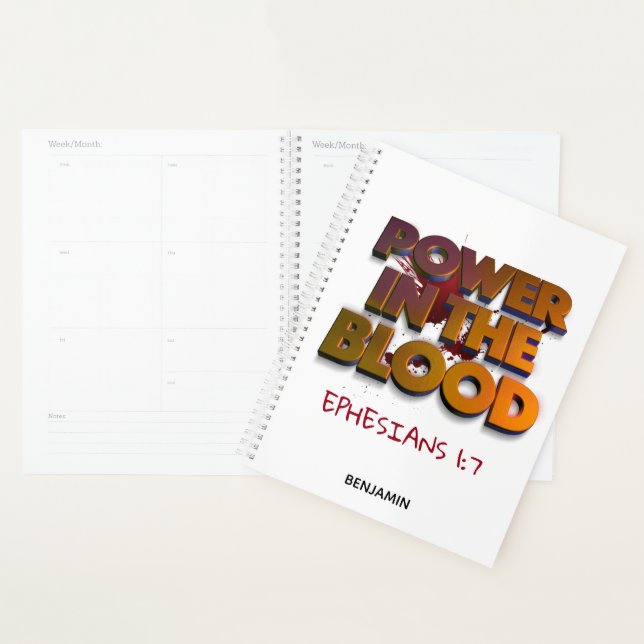 Christian power in the blood salvation message planner (Display)