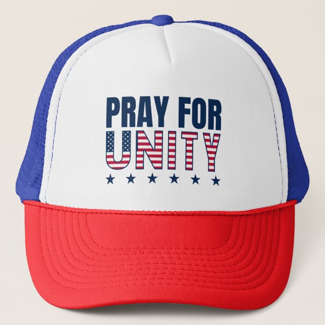 Christian PRAY FOR UNITY USA Day of Prayer Trucker Hat (Front)