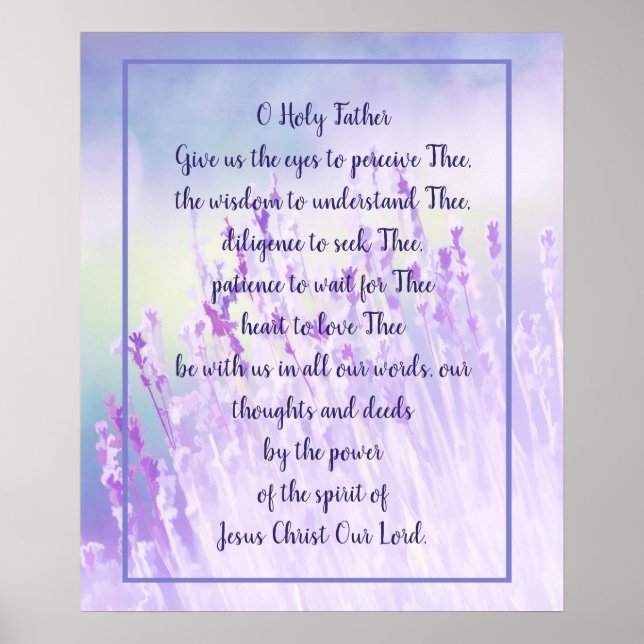 Christian Prayer for Daily Blessings Faith Poster (Front)