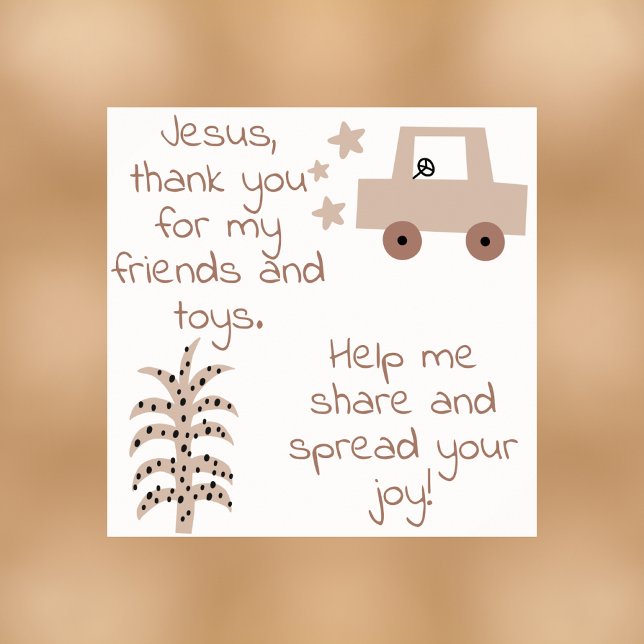Christian Prayer for kids Brown & White | Poster (Creator Uploaded)
