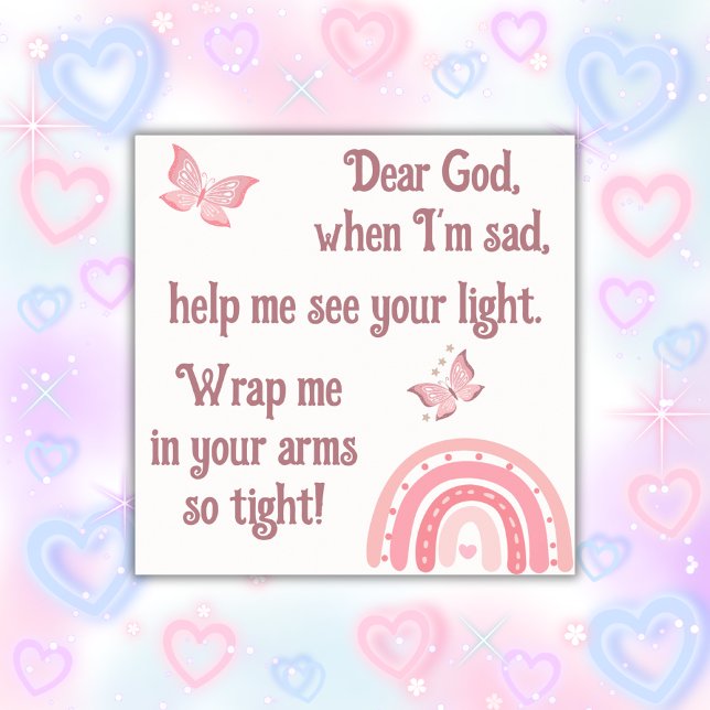 Christian Prayer for kids Pink | Poster (Creator Uploaded)