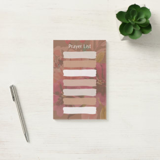 Christian Prayer List Sticky Post-it Notes