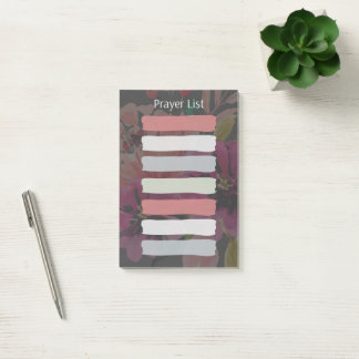 Christian Prayer List Sticky Post-it Notes