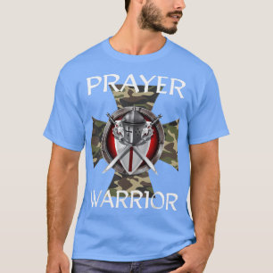 Christian Prayer Warrior Green Camo Cross Religiou T-Shirt
