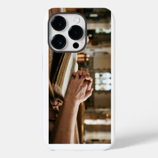 Christian Praying Hands on Bible iPhone Case
