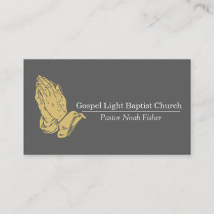 Christian Praying Hands Pastor Christianity Card