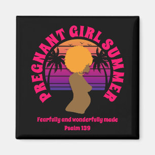 Christian PREGNANT GIRL SUMMER Afro Queen Magnet