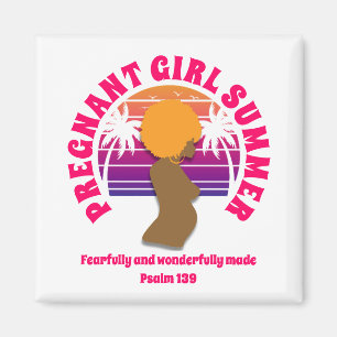 Christian PREGNANT GIRL SUMMER Afro Queen Magnet