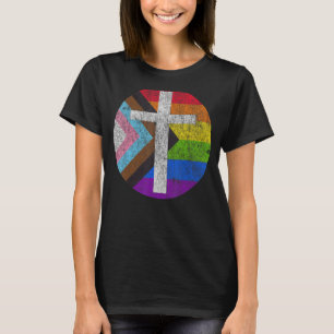 Christian Pride for Ally Lgbtqia+ Inclusive Flag W T-Shirt