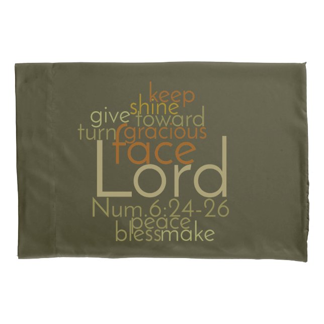 Christian PRIESTLY BLESSING Prayer Pillowcase (Front-Left)