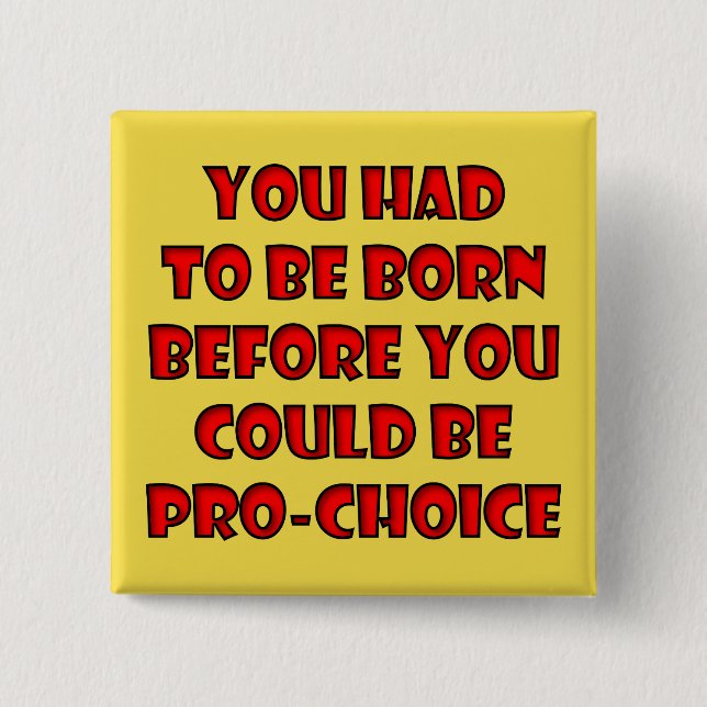 Christian Pro-Choice Anti-Abortion Choose Life 2 Inch Square Button (Front)