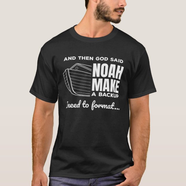 Christian Programmer Data Science Coder Jesus Reli T-Shirt (Front)