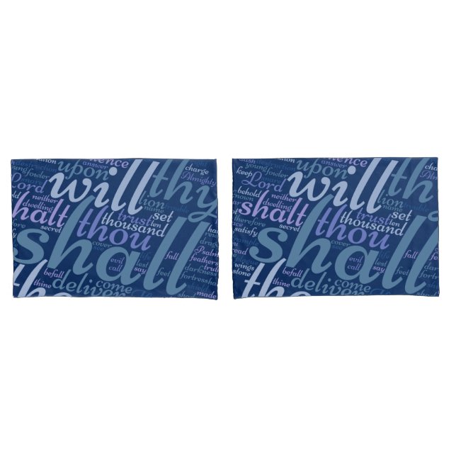 Christian Psalm 91 Pillowcase (Front-Set)