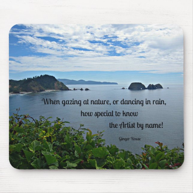 Christian quote about Nature Mouse Pad (Front)