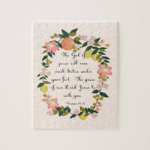 Christian Quote Art - Romans 16:20 Jigsaw Puzzle