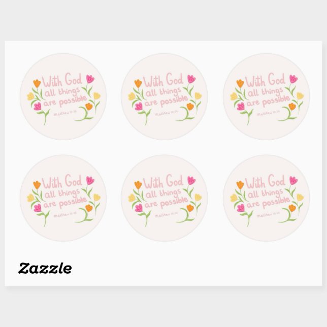 Christian Quote Sticker (Sheet)