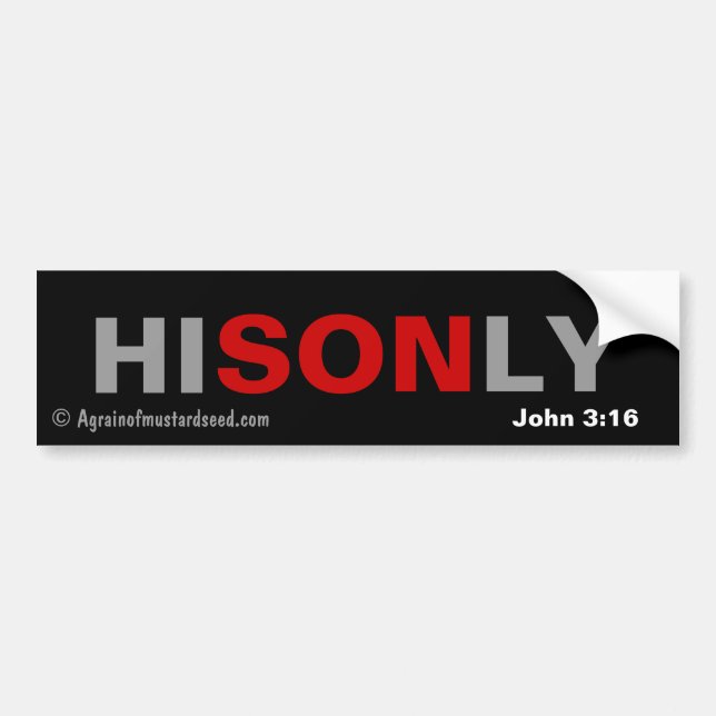 Christian Quotes Agrainofmustardseed.com Bumper Sticker (Front)