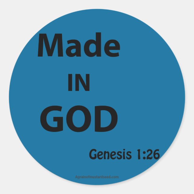 Christian Quotes Classic Round Sticker (Front)