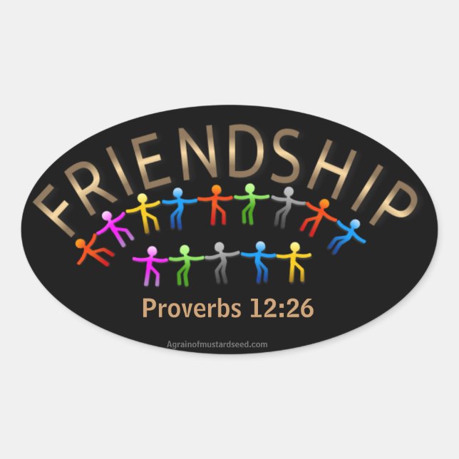 Christian Quotes Oval Sticker (Front)