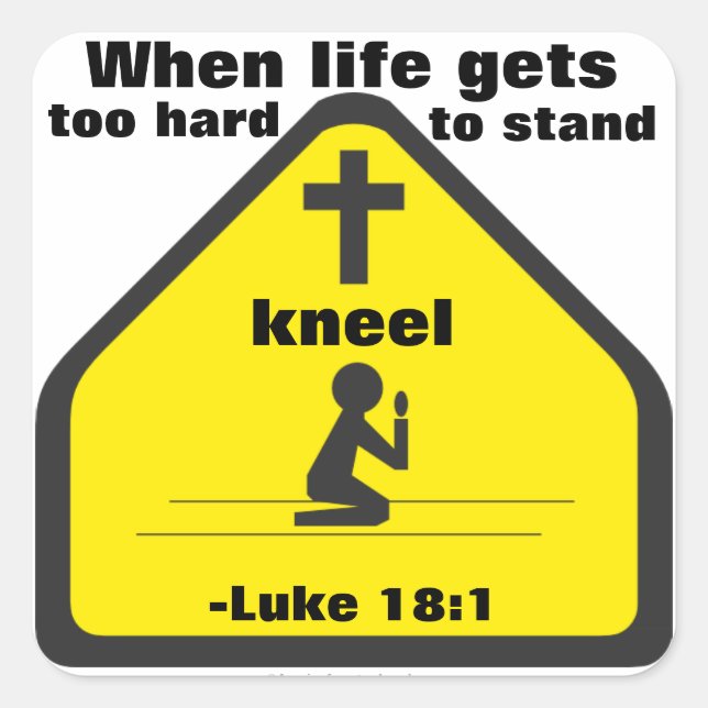 Christian Quotes Square Sticker (Front)