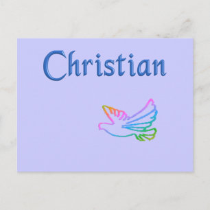 Christian Rainbow Dove Postcard