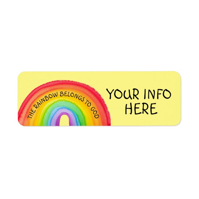 CHRISTIAN RAINBOW RETURN ADDRESS LABELS (Front)