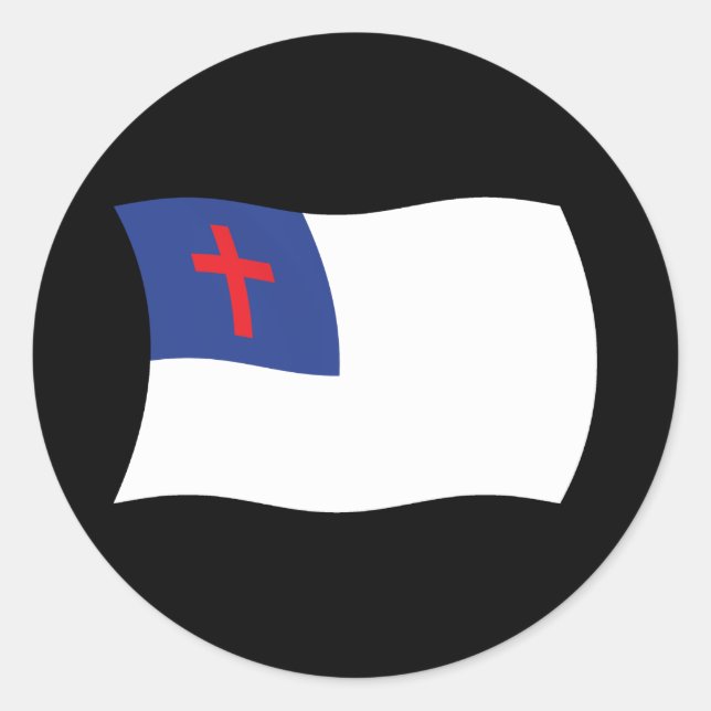 Christian Religion Flag Sticker (Front)