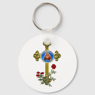 Christian,religious,art,"digital art",inspirationa keychain