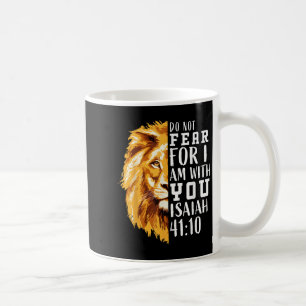 Christian Religious Bible Verse Sayings Lion Fear  Coffee Mug