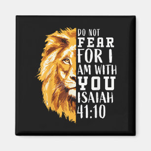 Christian Religious Bible Verse Sayings Lion Fear  Magnet
