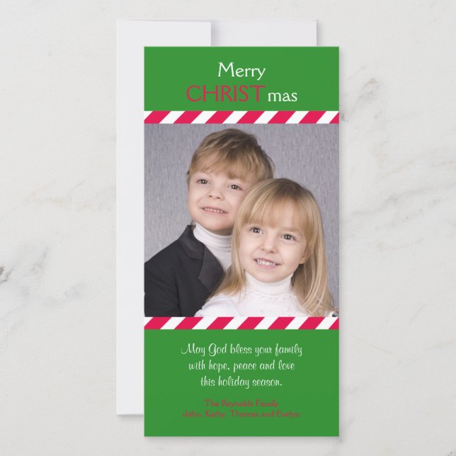 Christian Religious Christmas Photo Cards (Front)