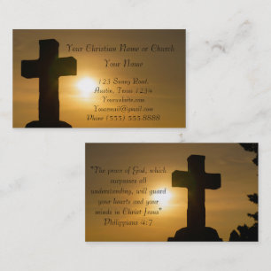 Christian Religious Church Inspirational God Business Card
