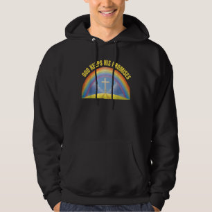 Christian Religious Faith Rainbow God Keeps His Pr Hoodie