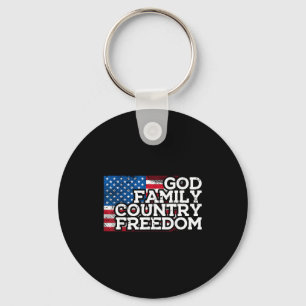 Christian Religious God Jesus Patriotic Men Women  Keychain